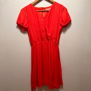 Garnet Hill girls light-weight dress, 12, coral/pink